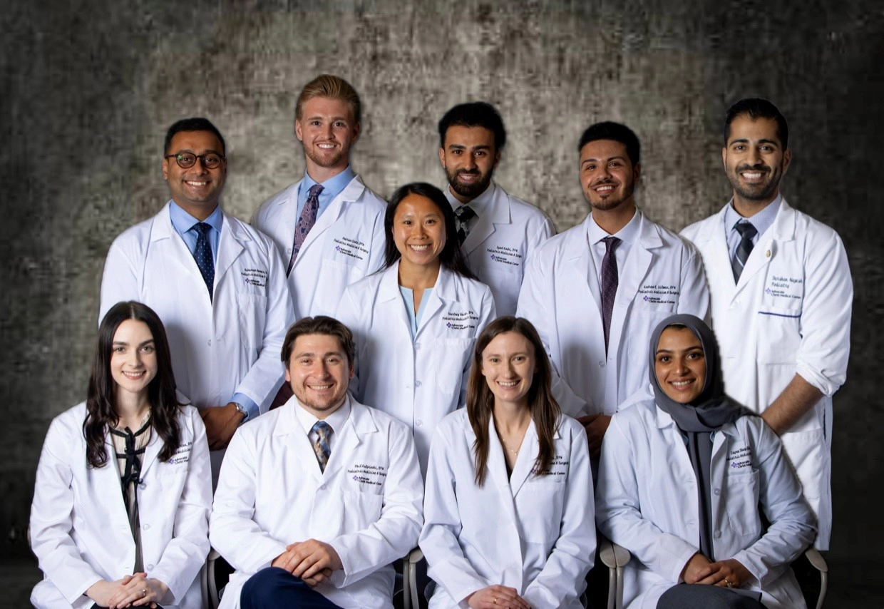 Podiatry residency group image in white coats