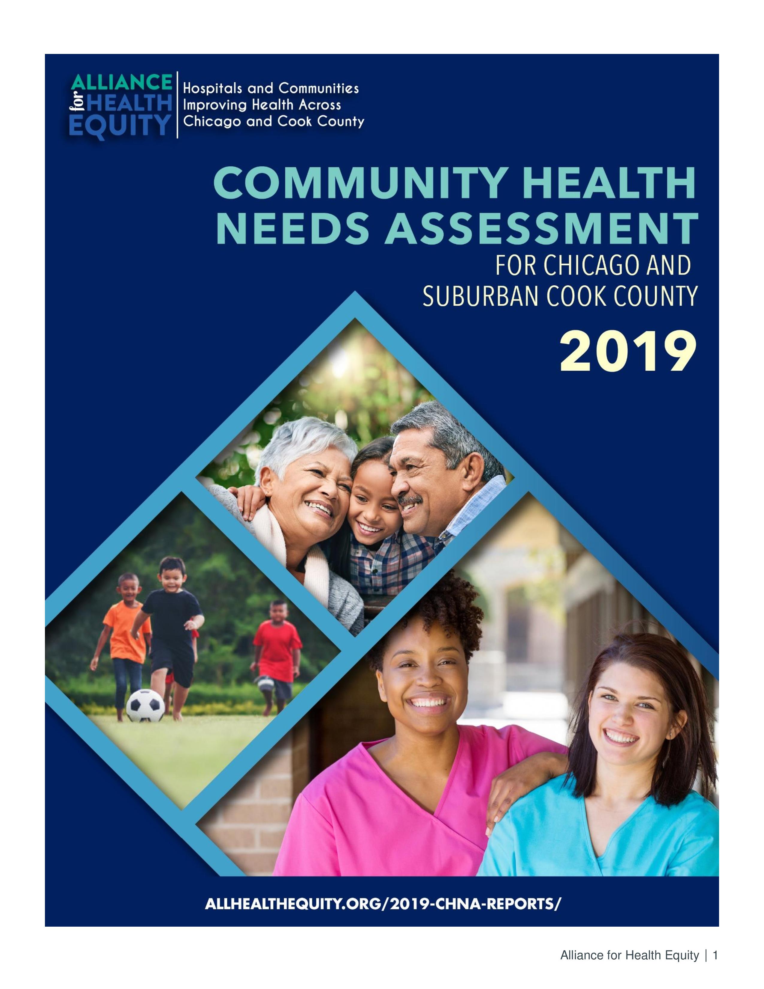The Alliance for Health Equity, CHNA for Chicago and Suburban Cook County, 2019