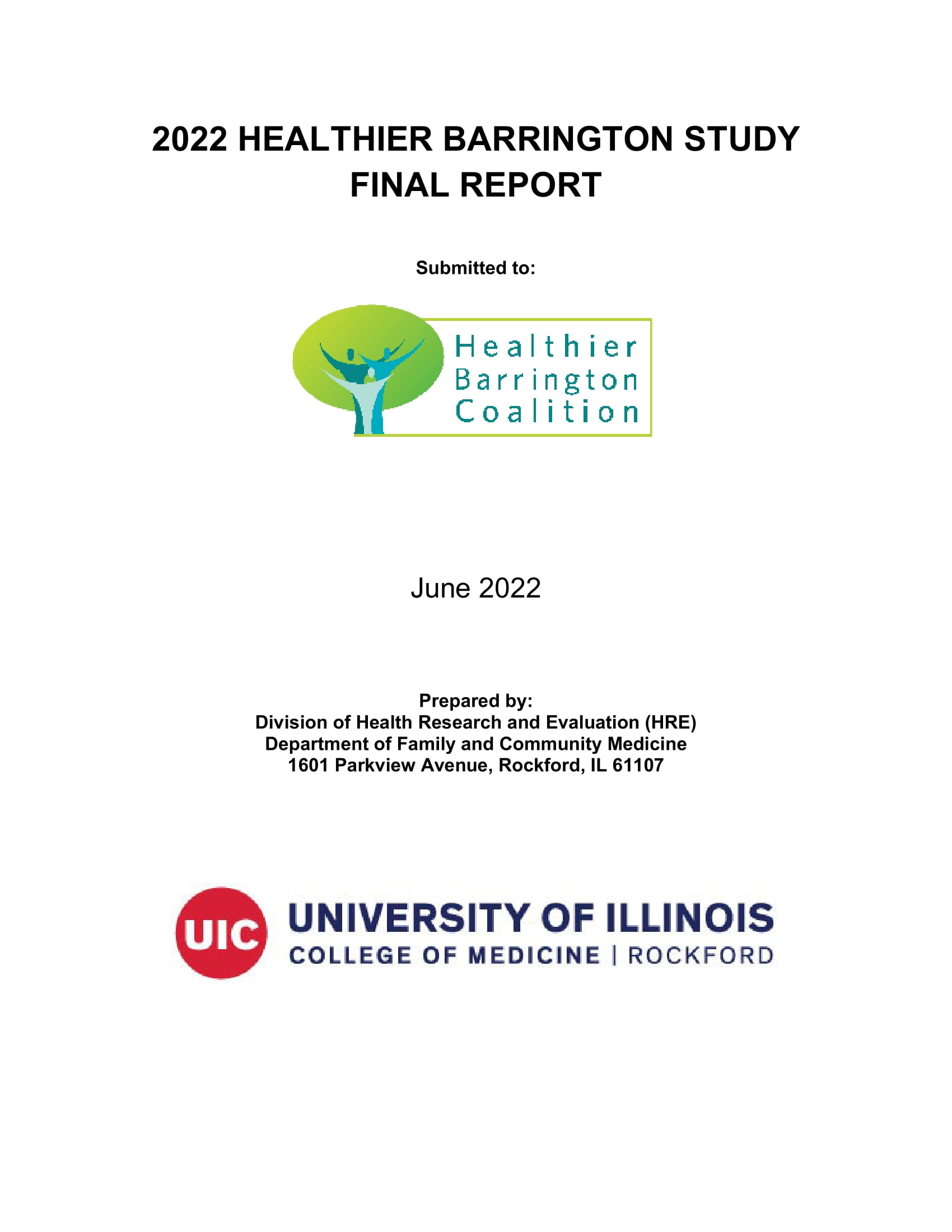 2021 Healthier Barrington Study Full Report